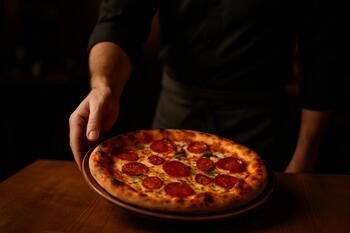 Servis sorumlusu, masada sıcak tabakla