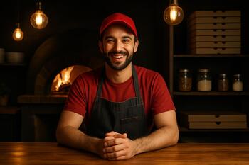 Karşılama tezgâhında gülümseyen ekip üyesi