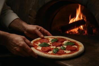 Şefin fırında kürek hareketi