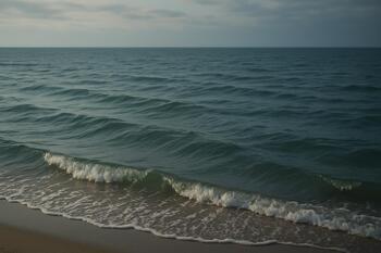 Xəzər kıyısından esen rüzgâr, akşam ışığı