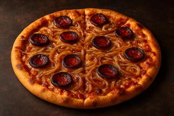 Sucuk, soğan ve kekikli dilim