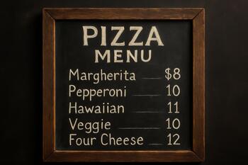 Tebeşirle yazılmış fiyat tahtası