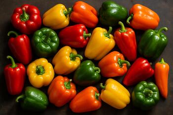 Bolqar biberli dilimde renkli şeritler