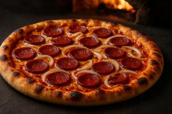 Azeri sucuklu taş fırın pizza